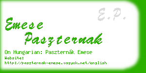 emese paszternak business card